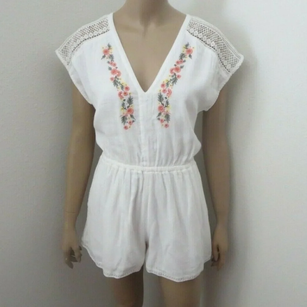 Abercrombie floral embroidered romper - Picture 3 of 4
